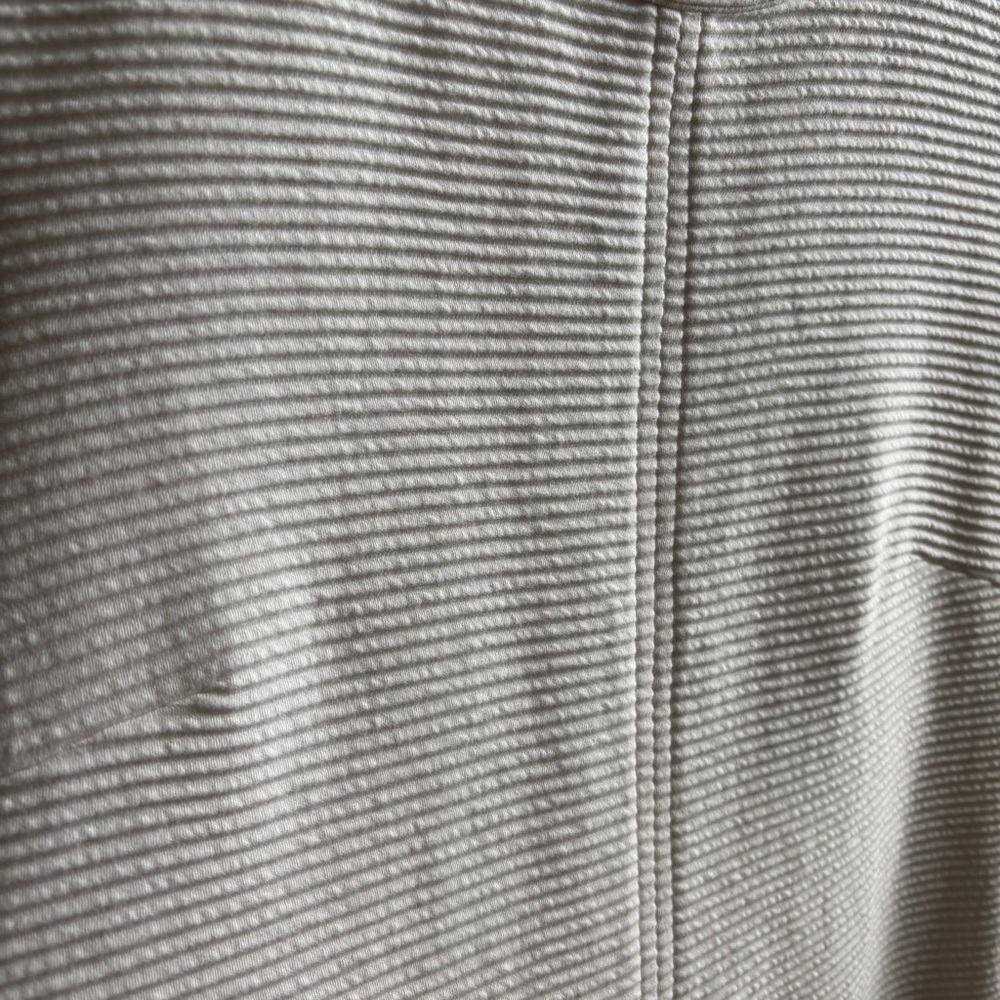Vineyard Vines Ottoman Textured Ribbed Ivory Shift Dress M Short Sleeves - Picture 9 of 11